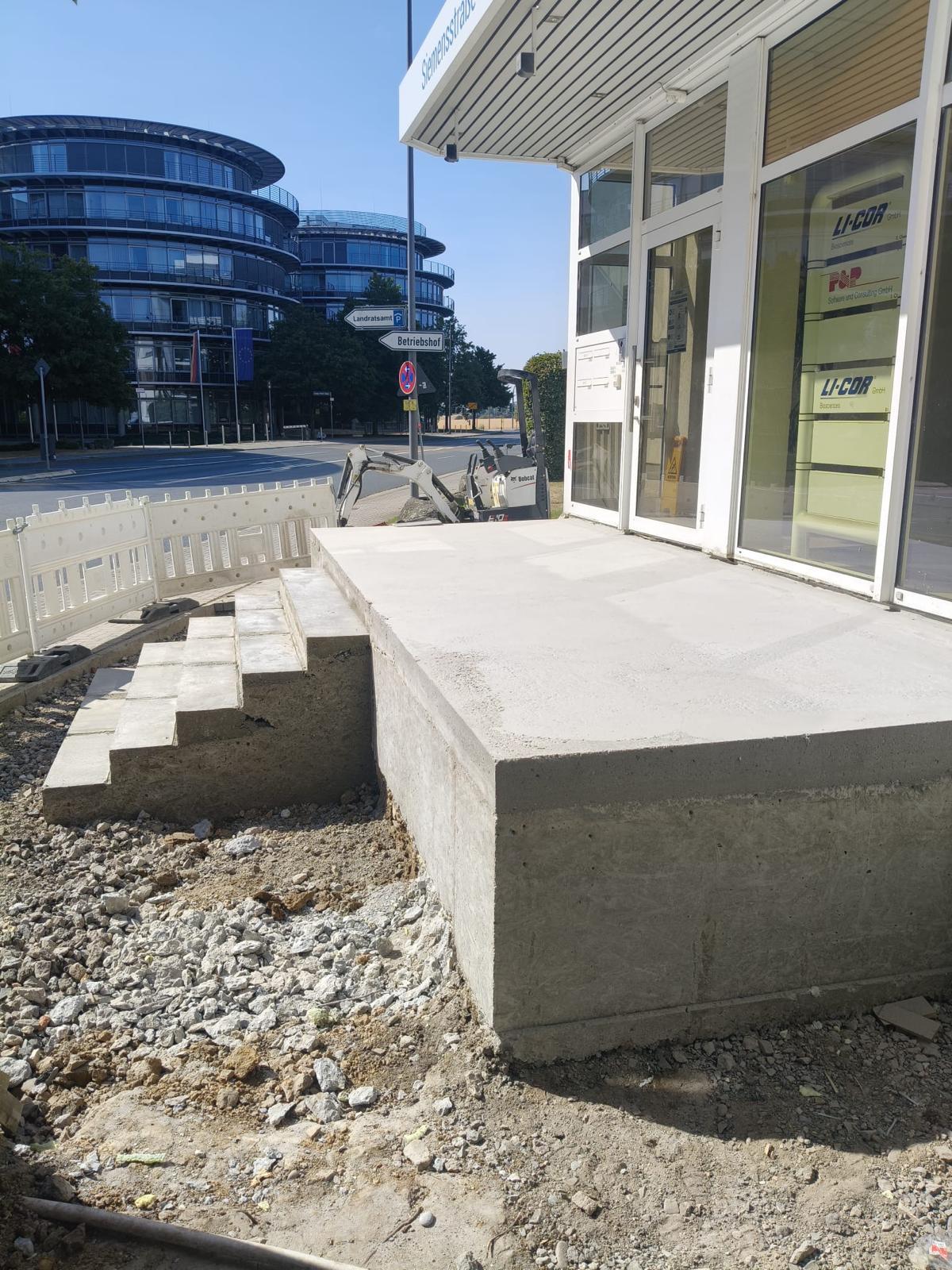 Neugestaltung des Eingangsbereichs bei LI-COR